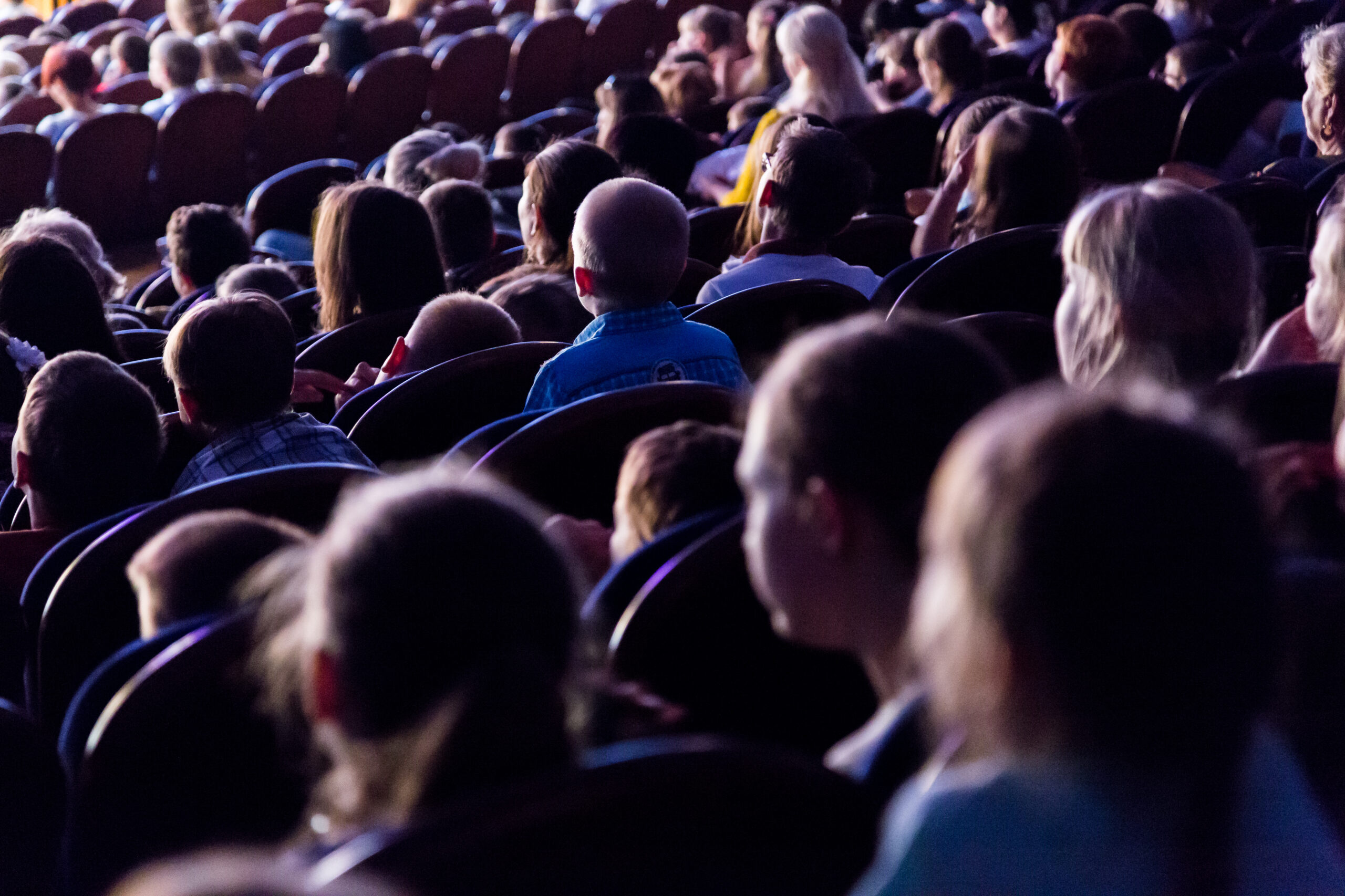 People,,Children,,Adults,,Parents,In,The,Theater,Watching,The,Performance.